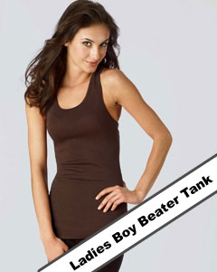 ladies boy beater tank top